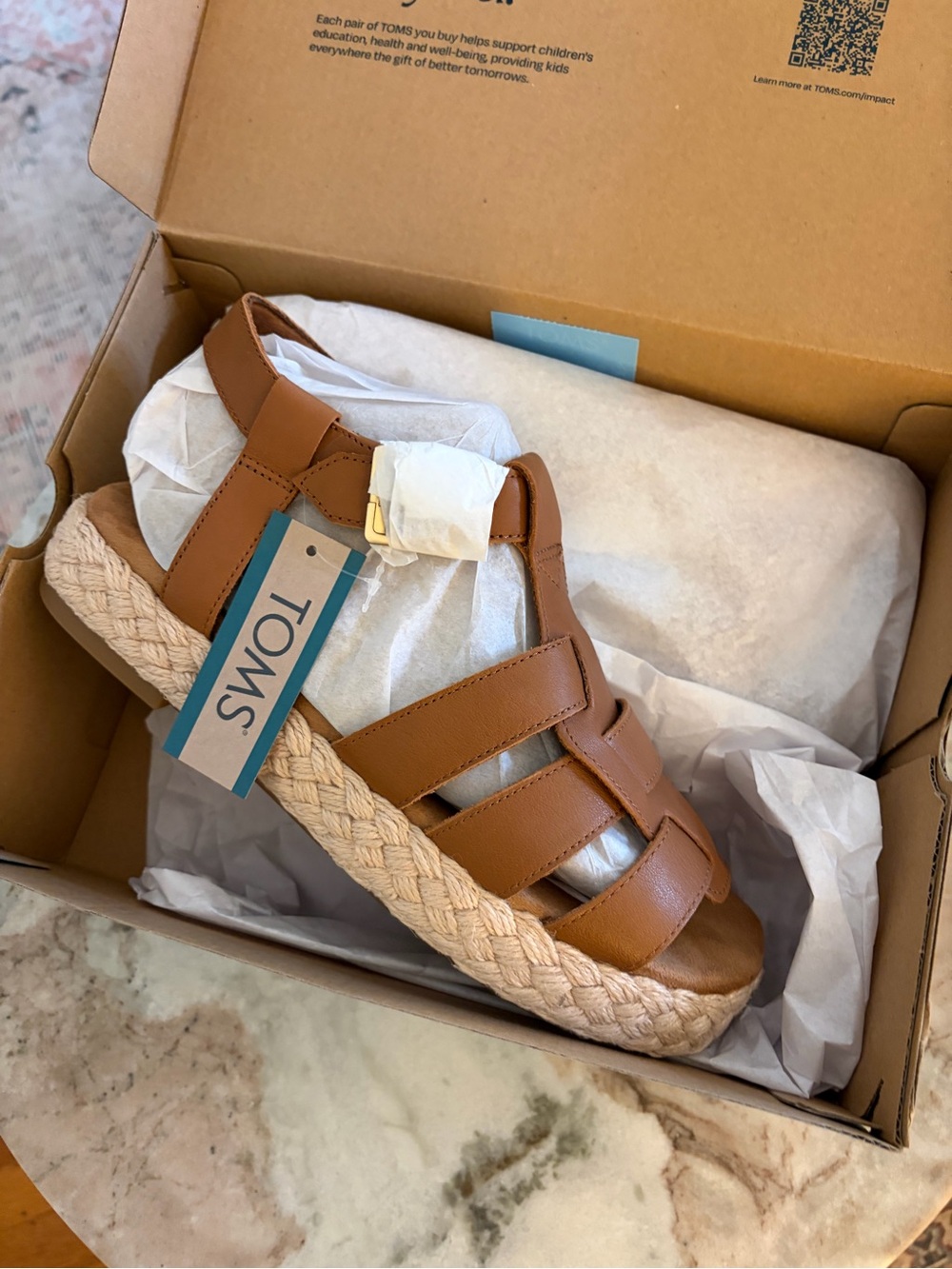 TOMS Jac Women’s Tan Braided Espadrille Sandal